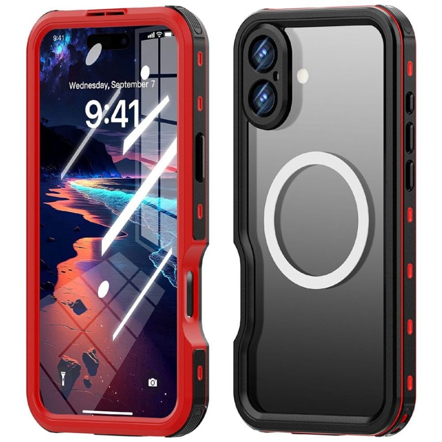 6601121988C-1 REDPEPPER D-UP Series For iPhone 16 Plus Case IP68 Waterproof Clear Phone Cover | Compatible with MagSafe