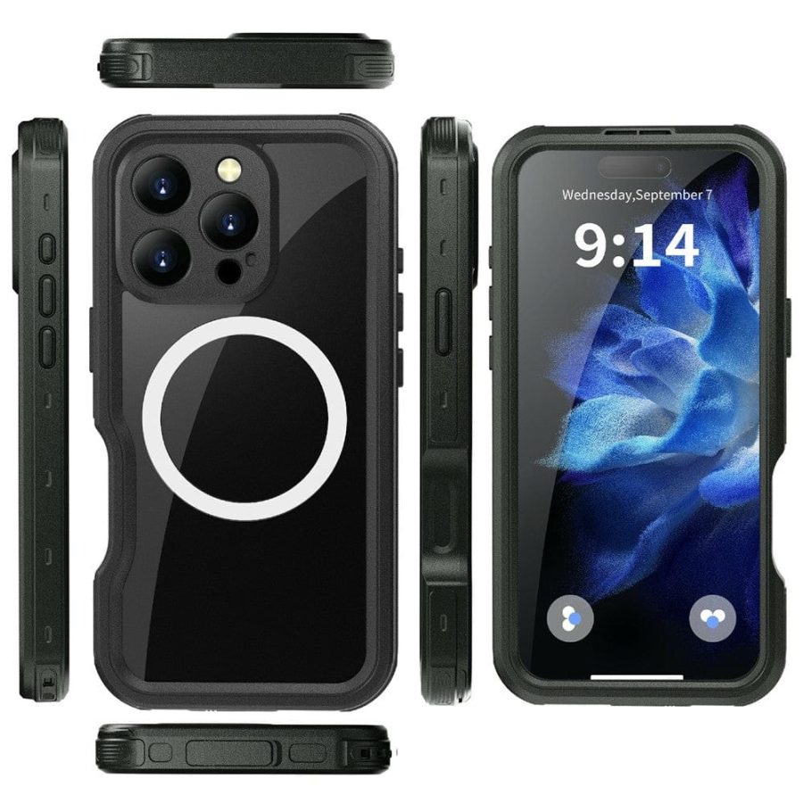 6601121989A-2 REDPEPPER D-UP Series For iPhone 16 Pro Case IP68 Waterproof Clear Phone Cover | Compatible with MagSafe