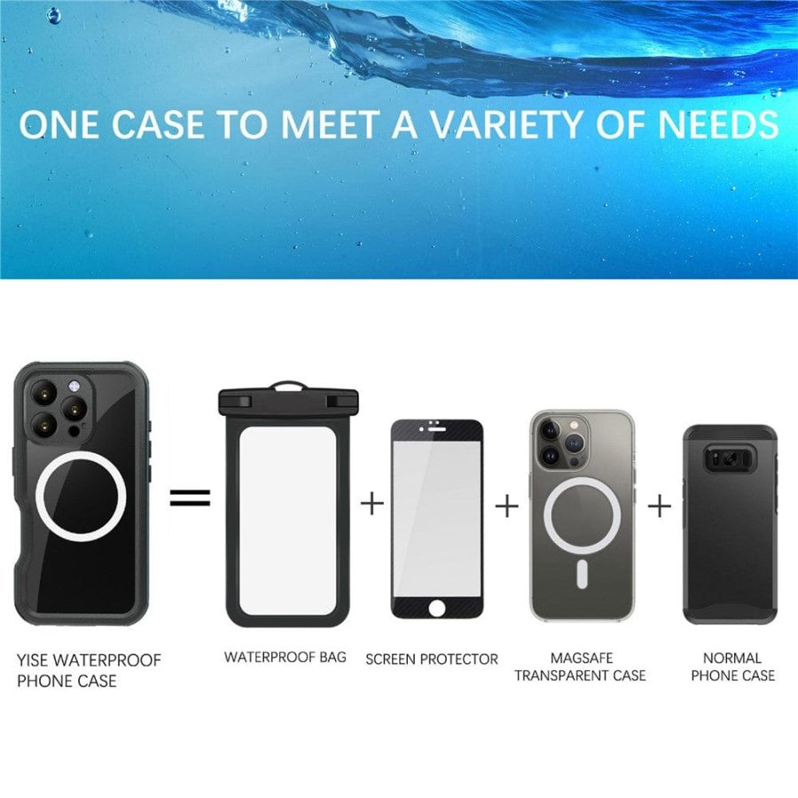 6601121989A-8 REDPEPPER D-UP Series For iPhone 16 Pro Case IP68 Waterproof Clear Phone Cover | Compatible with MagSafe