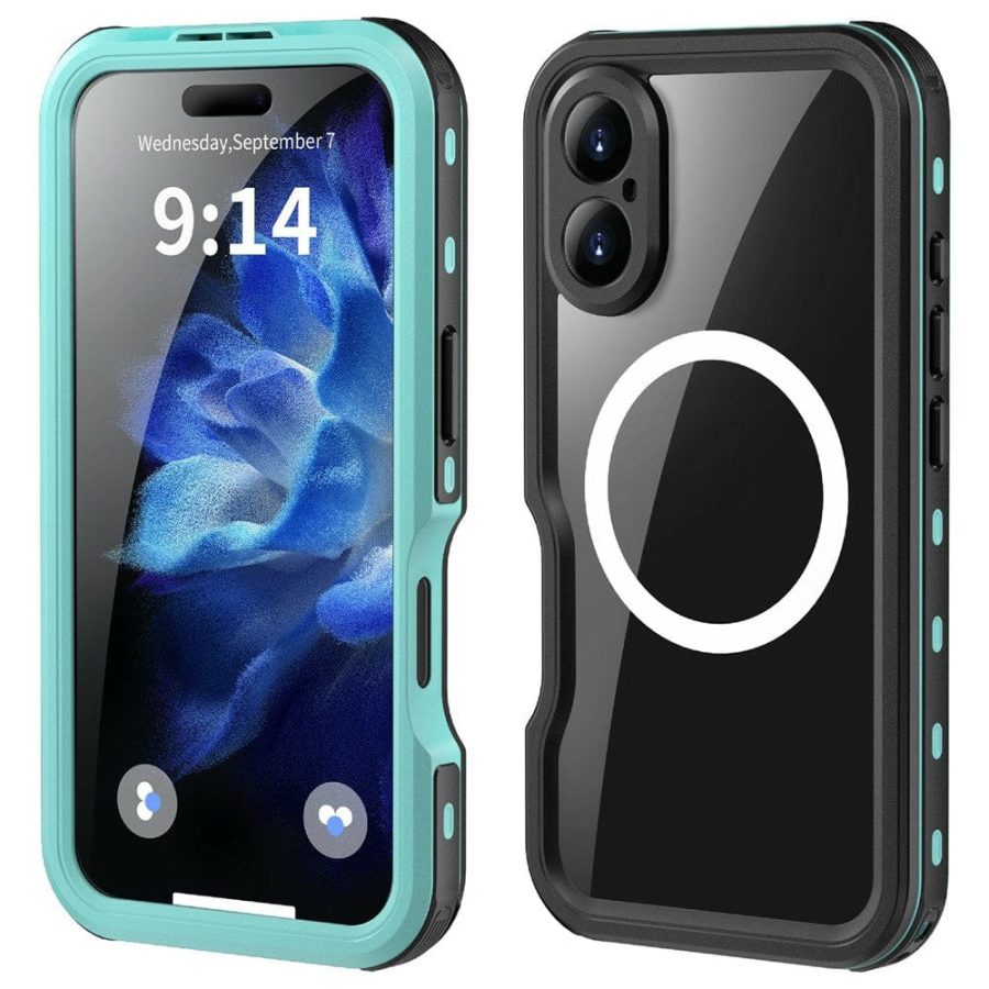 6601121990A-1 REDPEPPER D-UP Series For iPhone 16 Case IP68 Waterproof Clear Back Phone Cover | Compatible with MagSafe