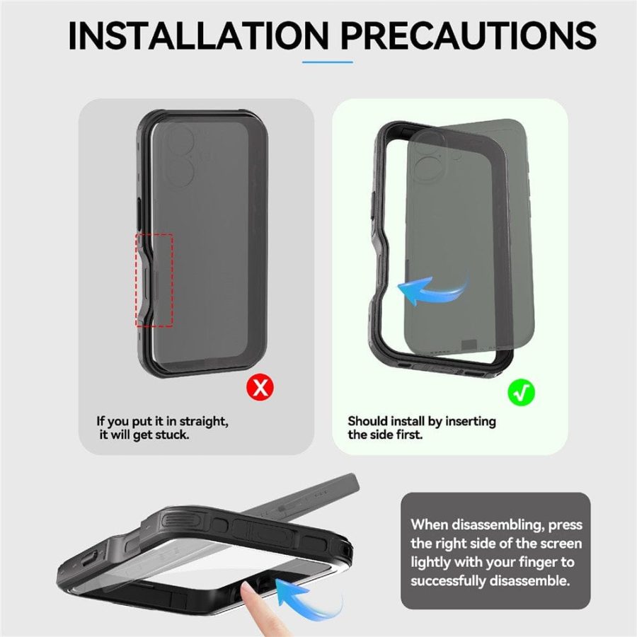 6601121990A-11 REDPEPPER D-UP Series For iPhone 16 Case IP68 Waterproof Clear Back Phone Cover | Compatible with MagSafe