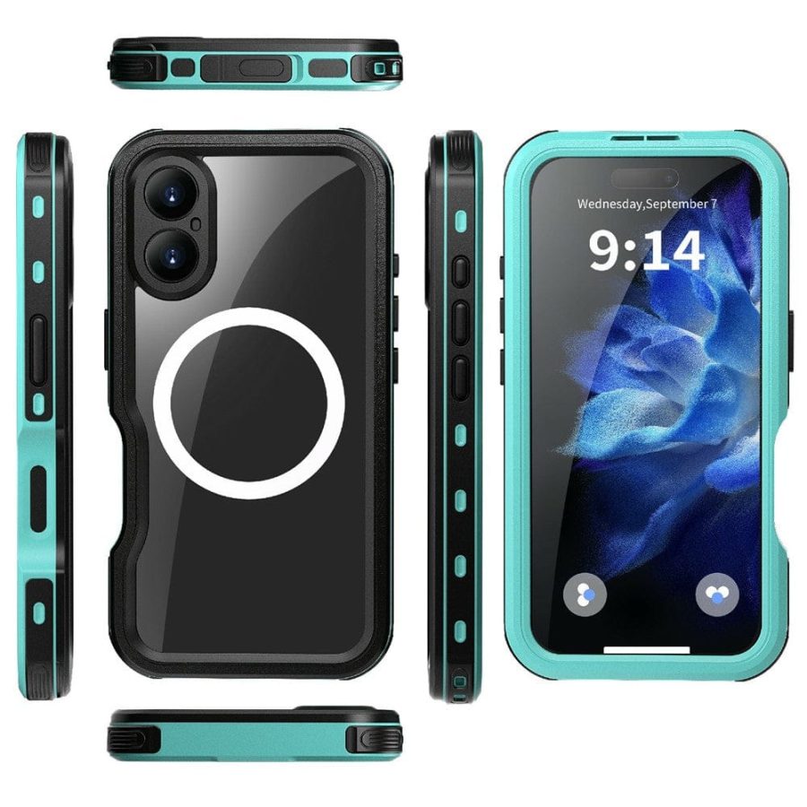6601121990A-2 REDPEPPER D-UP Series For iPhone 16 Case IP68 Waterproof Clear Back Phone Cover | Compatible with MagSafe