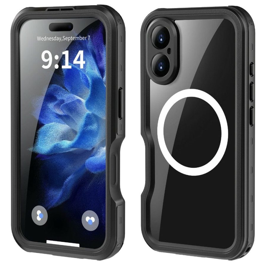 6601121990B-1 REDPEPPER D-UP Series For iPhone 16 Case IP68 Waterproof Clear Back Phone Cover | Compatible with MagSafe