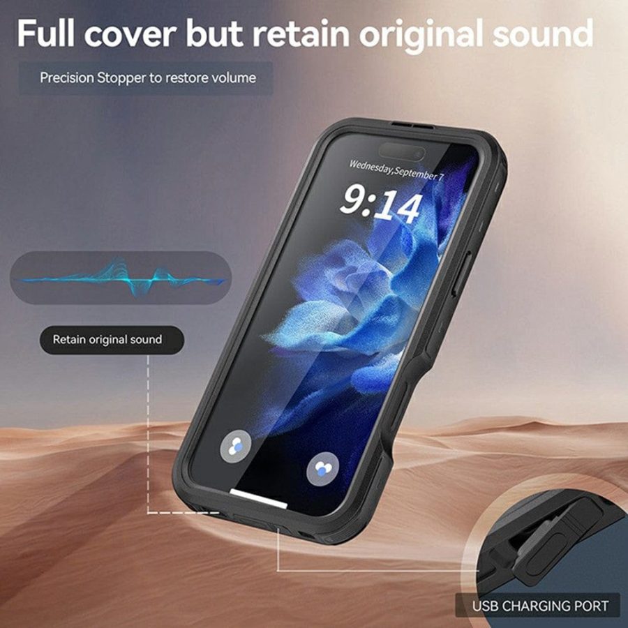 6601121991A-4 REDPEPPER D-UP Series For iPhone 16 Pro Max Case IP68 Waterproof Clear Phone Cover | Compatible with MagSafe