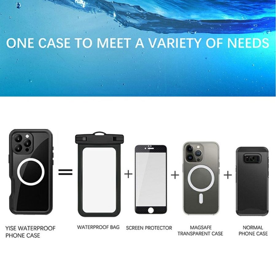 6601121991A-9 REDPEPPER D-UP Series For iPhone 16 Pro Max Case IP68 Waterproof Clear Phone Cover | Compatible with MagSafe