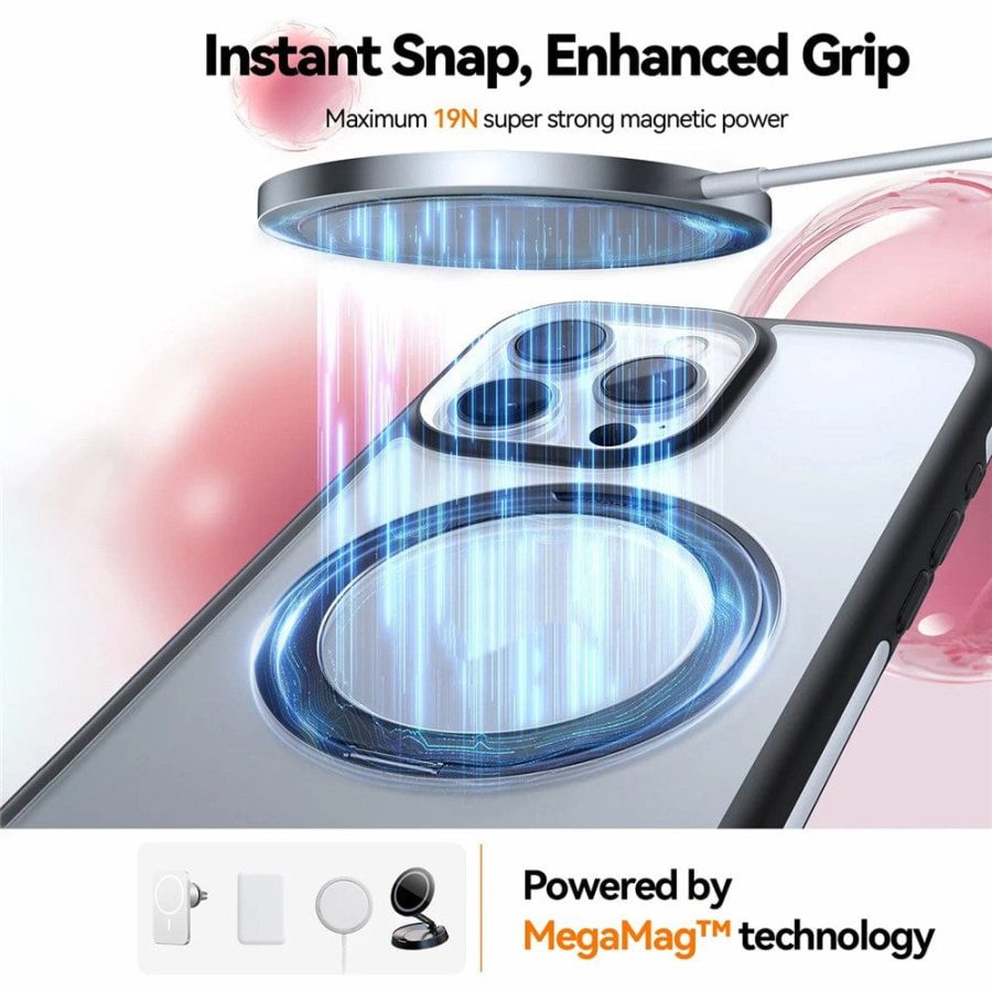 TORRAS Ostand R Fusion For iPhone 16 Pro Case 360 Degree Rotating Kickstand Phone Cover | Compatible with MagSafe