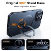 TORRAS Ostand Q3 Spin Series For iPhone 16 Pro Case Compatible with MagSafe Rotating Kickstand PC+TPU Phone Cover by The Case Factory