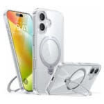 TORRAS Ostand Q3 Spin Series For iPhone 16 Case Compatible with MagSafe Rotating Kickstand PC+TPU Phone Cover Transparent by The Case Factory