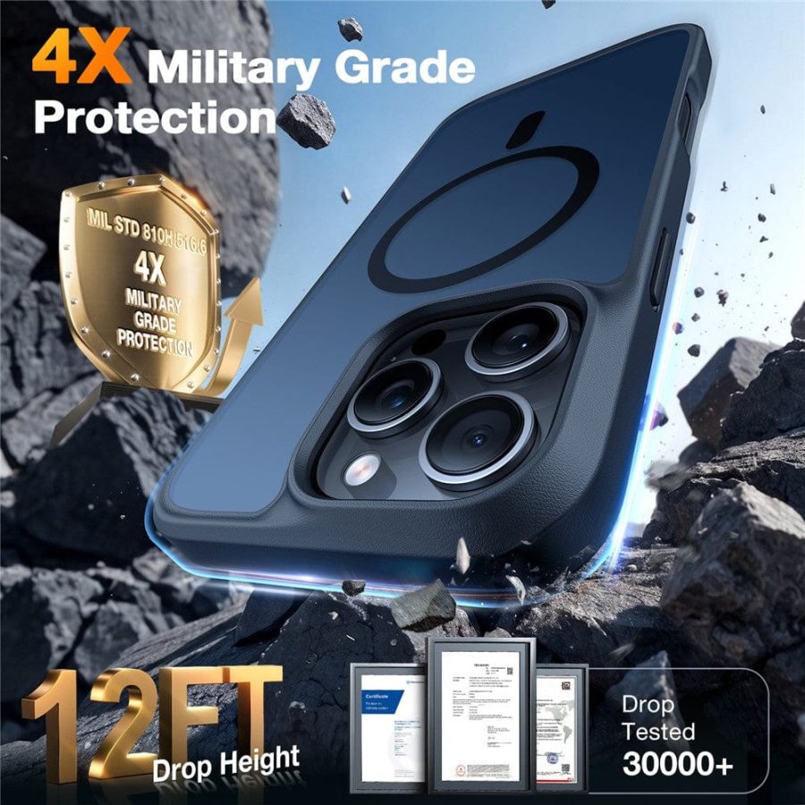 TORRAS Guardian-Mag Series For iPhone 16 Pro Case Skin-Touch Matte Phone Cover | Compatible with MagSafe