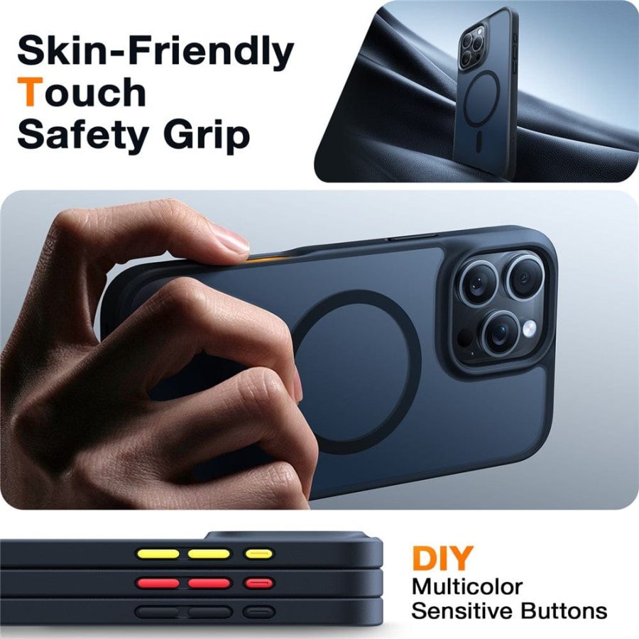 TORRAS Guardian-Mag Series For iPhone 16 Pro Case Skin-Touch Matte Phone Cover | Compatible with MagSafe