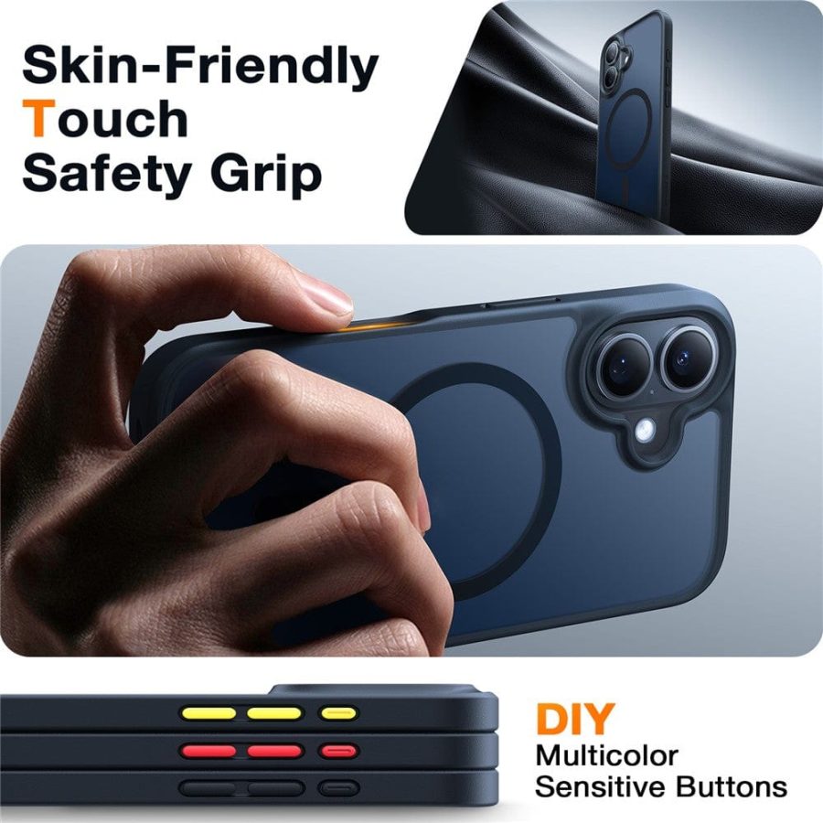 TORRAS Guardian-Mag Series For iPhone 16 Plus Case Skin-Touch Matte Phone Cover | Compatible with MagSafe