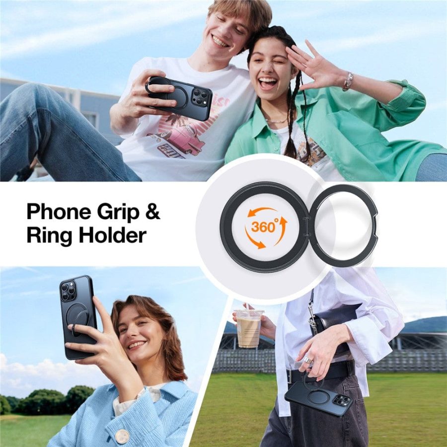 TORRAS Ostand O1 Guardian Series for iPhone 16 Pro Case Rotating Kickstand Phone Cover | Compatible with MagSafe