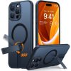 TORRAS Pstand Spin Series For iPhone 16 Pro Case Compatible with MagSafe Rotating Kickstand TPU+PC Phone Cover Black by The Case Factory