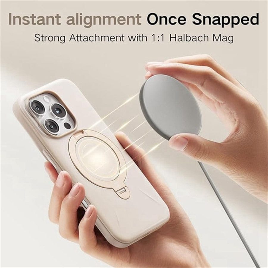 TORRAS Ostand Q3 Silicone Series For iPhone 16 Pro Case Kickstand Phone Cover | Compatible with Magsafe