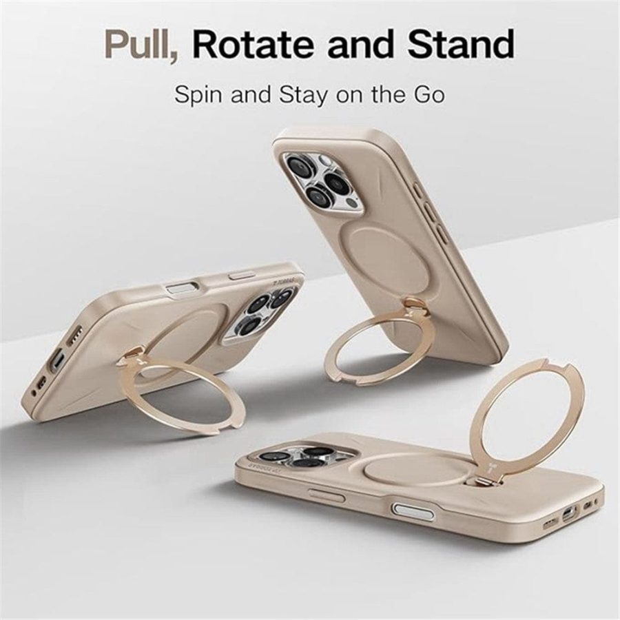 TORRAS Ostand Q3 Silicone Series For iPhone 16 Pro Case Kickstand Phone Cover | Compatible with Magsafe
