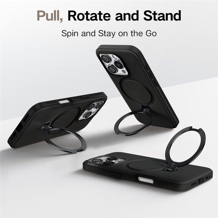 TORRAS Ostand Q3 Silicone Series For iPhone 16 Pro Max Case Kickstand Phone Cover | Compatible with Magsafe