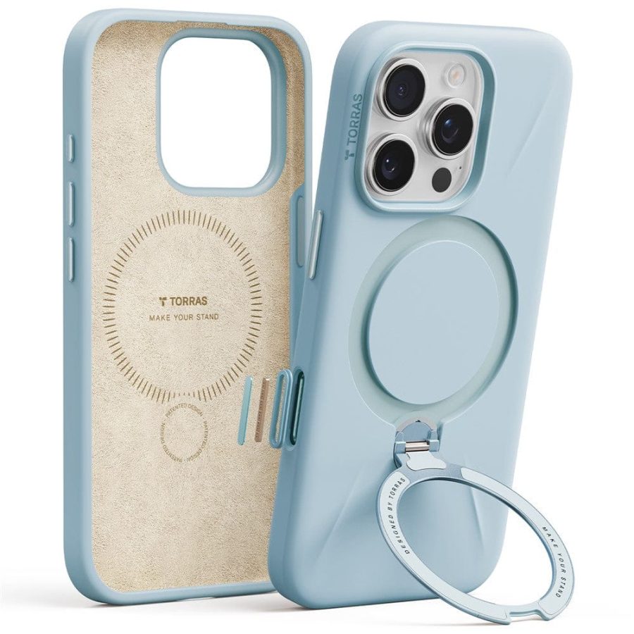 TORRAS Ostand Q3 Silicone Series For iPhone 16 Pro Max Case Kickstand Phone Cover | Compatible with Magsafe