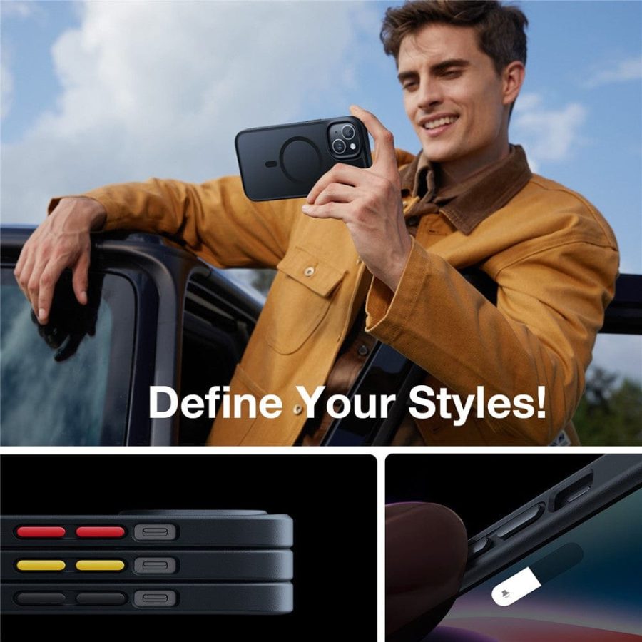 TORRAS Guardian-Mag Series For iPhone 15 Case Skin-Touch Matte Phone Cover | Compatible with MagSafe