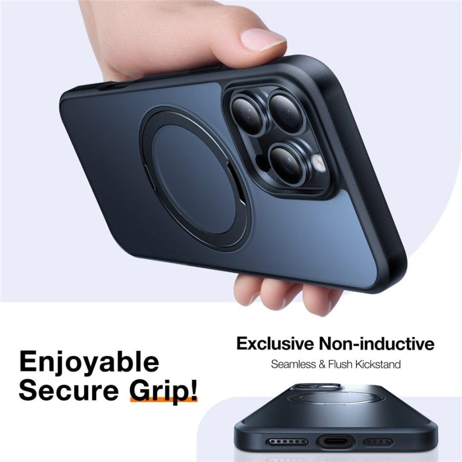 TORRAS Ostand O1 Guardian Series For iPhone 15 Pro Max Case Rotating Kickstand Phone Cover | Compatible with MagSafe