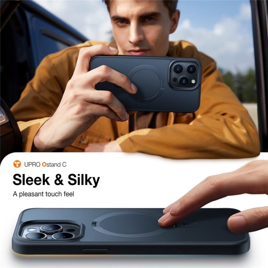 TORRAS Ostand Q1 Guardian Series for iPhone 15 Pro Max Case Kickstand Phone Cover | Compatible with MagSafe