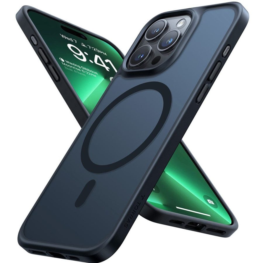 TORRAS Guardian-Mag Series For iPhone 15 Pro Max Case Skin-Touch Matte Phone Cover | Compatible with MagSafe