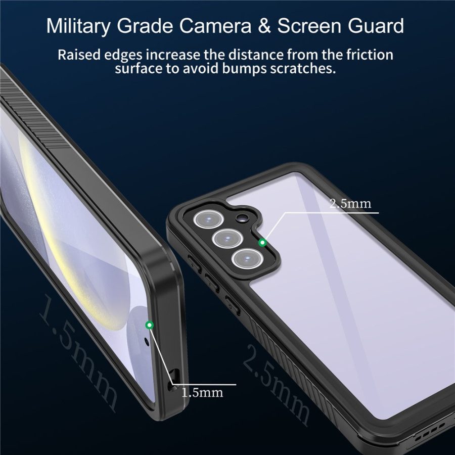 6601125447A-5 REDPEPPER FS Series For Samsung Galaxy S24 FE Case IP68 Waterproof Clear Back Panel Phone Cover