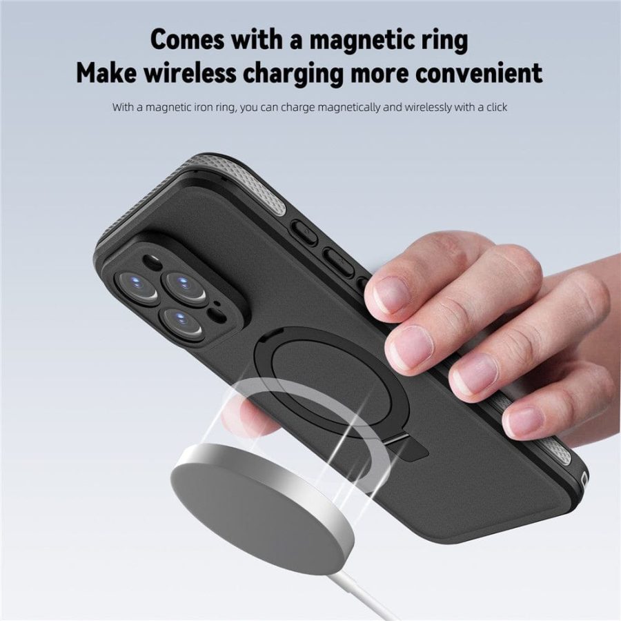 6601126214A-4 REDPEPPER IP68 Waterproof Case For iPhone 16 Pro Max Phone Back Cover Kickstand | Compatible with MagSafe