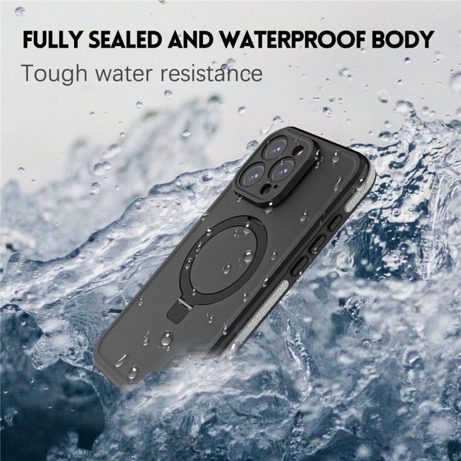 6601126214A-6 REDPEPPER IP68 Waterproof Case For iPhone 16 Pro Max Phone Back Cover Kickstand | Compatible with MagSafe