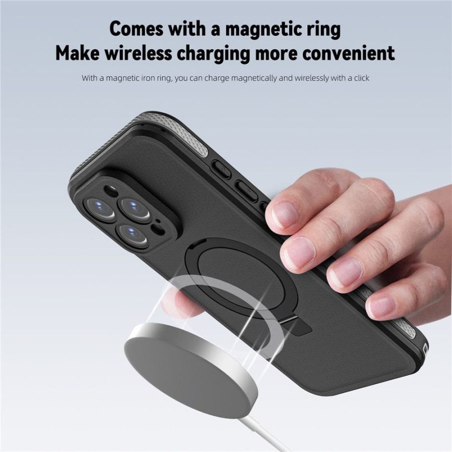 6601126216A-4 REDPEPPER IP68 Waterproof Case For iPhone 16 Pro Phone Back Cover Kickstand | Compatible with MagSafe