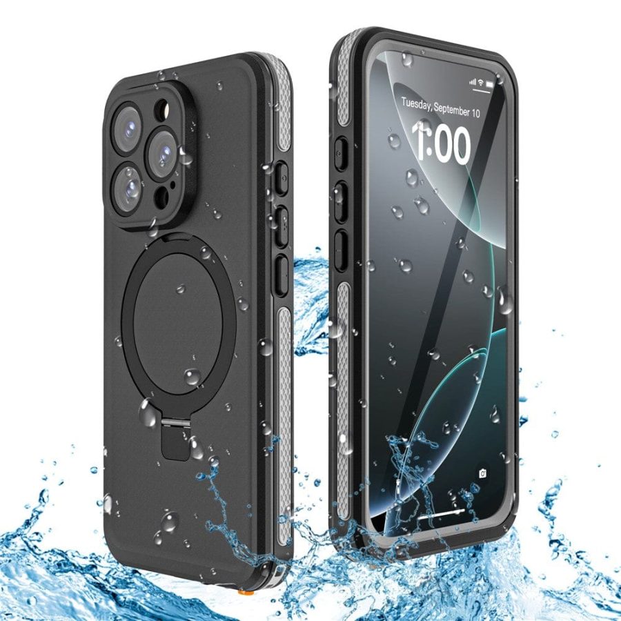 6601126216A-7 REDPEPPER IP68 Waterproof Case For iPhone 16 Pro Phone Back Cover Kickstand | Compatible with MagSafe