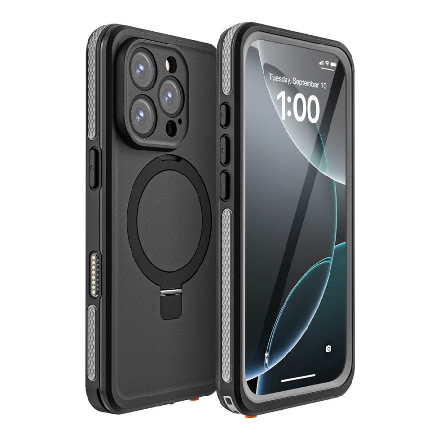 6601126216A-8 REDPEPPER IP68 Waterproof Case For iPhone 16 Pro Phone Back Cover Kickstand | Compatible with MagSafe