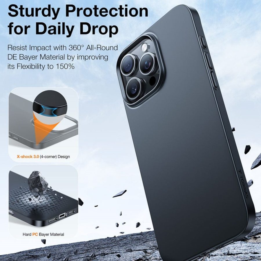 TORRAS Slimfit Mag Series For iPhone 16 Pro Max Case Shockproof Phone Cover | Compatible with MagSafe