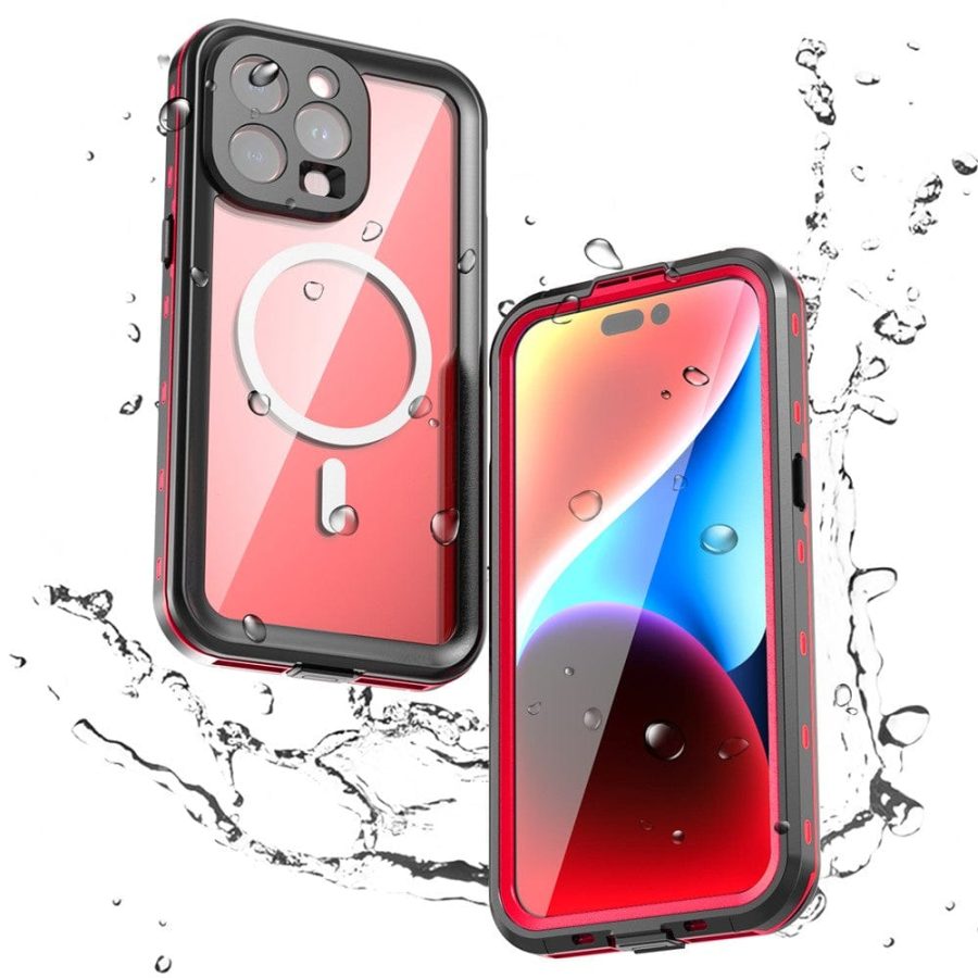 6601129795C-1 REDPEPPER Dot+ Series For iPhone 15 Pro Max Case IP68 Waterproof Clear Phone Cover | Compatible with MagSafe