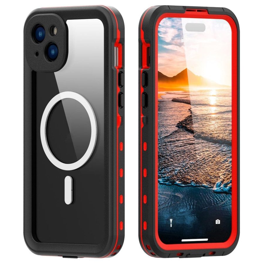 6601129796C-1 REDPEPPER Dot+ Series For iPhone 15 Plus Case IP68 Waterproof Clear Phone Cover | Compatible with MagSafe