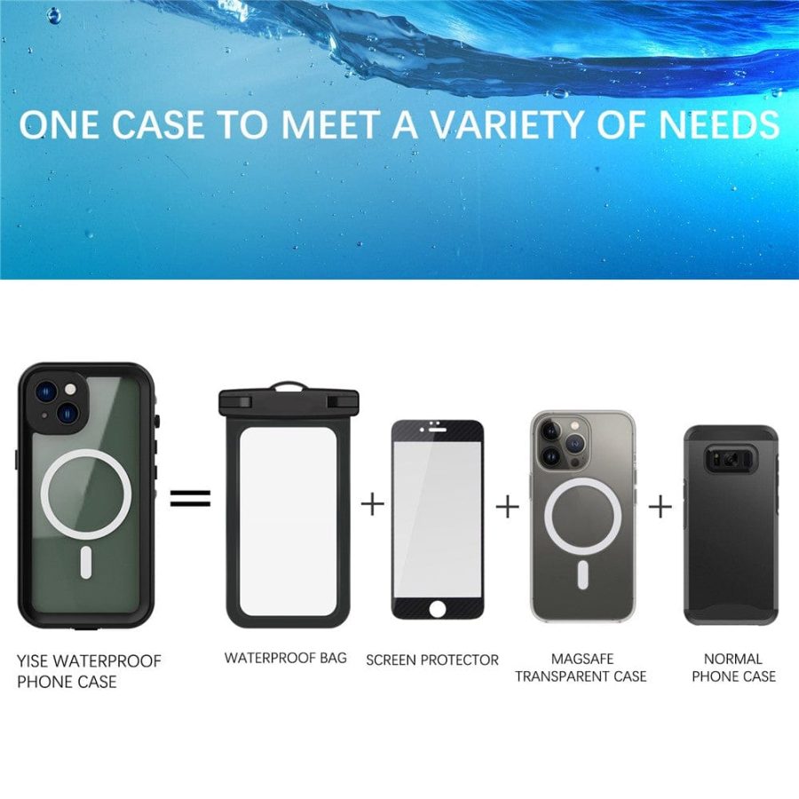REDPEPPER Dot+ Series For iPhone 14 Plus Case IP68 Waterproof Clear Phone Cover | Compatible with MagSafe