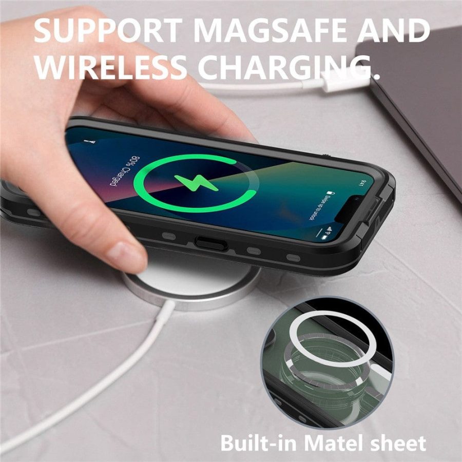 REDPEPPER Dot+ Series For iPhone 14 Plus Case IP68 Waterproof Clear Phone Cover | Compatible with MagSafe
