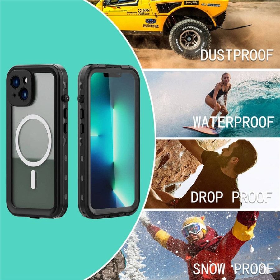 REDPEPPER Dot+ Series For iPhone 14 Plus Case IP68 Waterproof Clear Phone Cover | Compatible with MagSafe