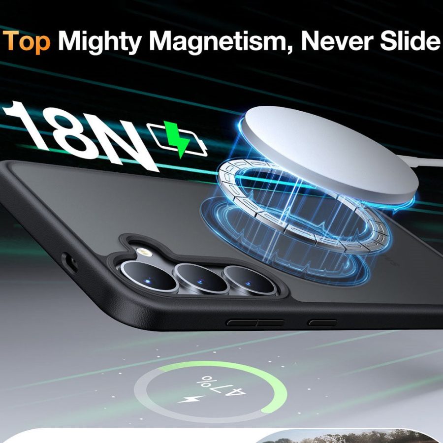 6601132678A-4 TORRAS Guardian-Mag Series For Samsung Galaxy S25 Case Skin-Touch Matte Phone Cover | Compatible with MagSafe