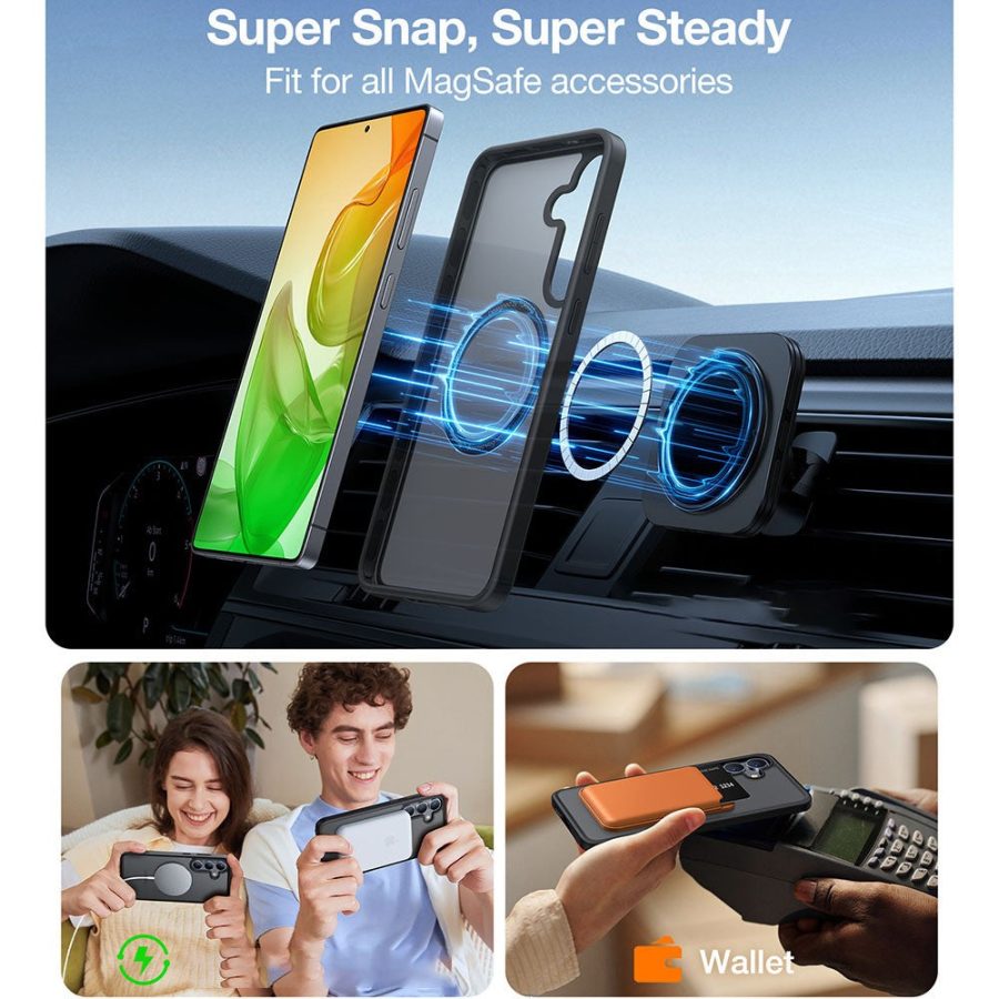 6601132678A-5 TORRAS Guardian-Mag Series For Samsung Galaxy S25 Case Skin-Touch Matte Phone Cover | Compatible with MagSafe