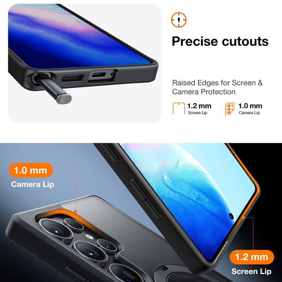 TORRAS Ostand Q3 Spin Series For Samsung Galaxy S25 Ultra Case Rotating Kickstand Phone Cover | Compatible with MagSafe
