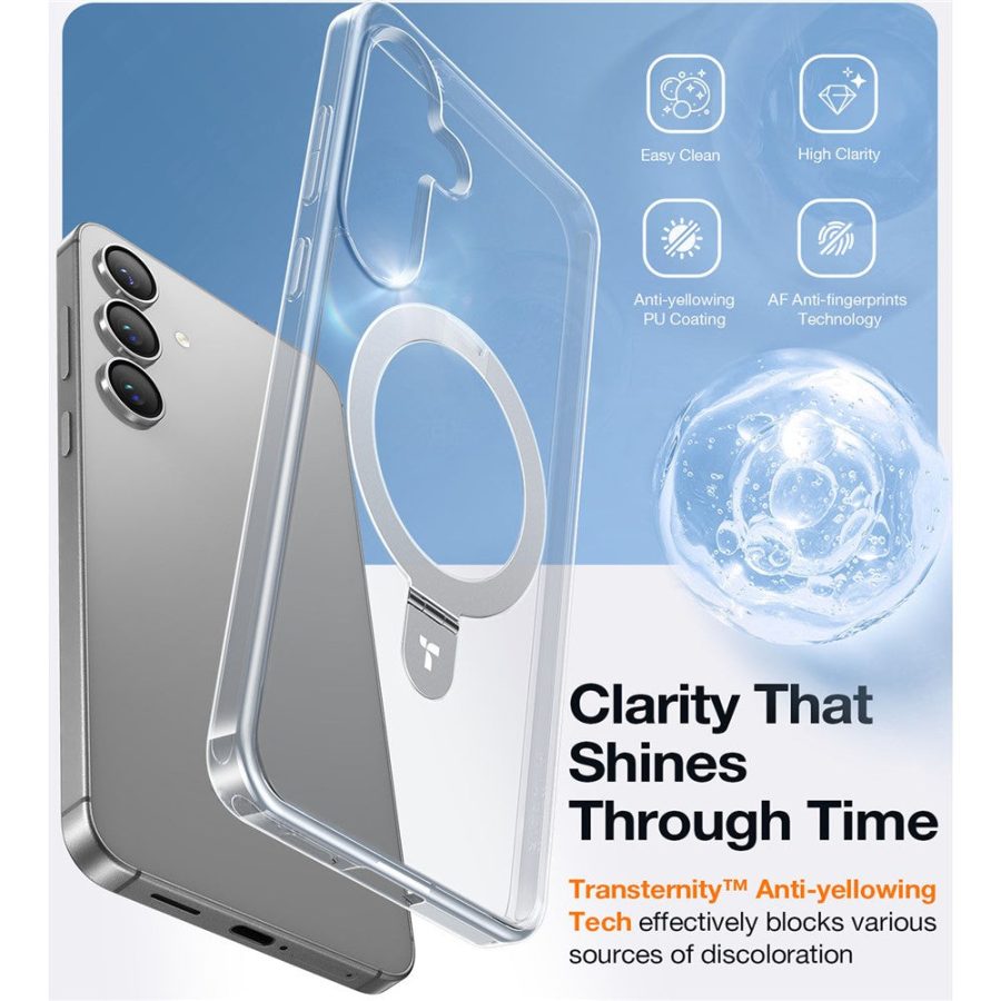 TORRAS Ostand Q1 Guardian Series for Samsung Galaxy S25+ Case Kickstand Phone Cover | Compatible with MagSafe