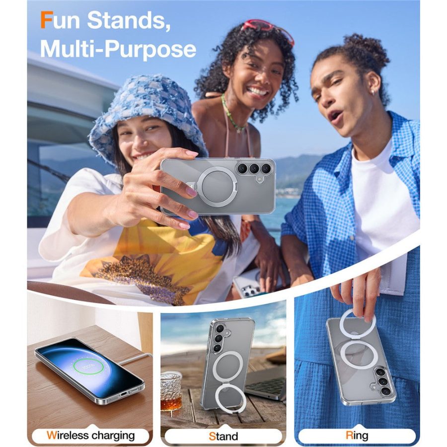 TORRAS Ostand Q1 Guardian Series for Samsung Galaxy S25+ Case Kickstand Phone Cover | Compatible with MagSafe
