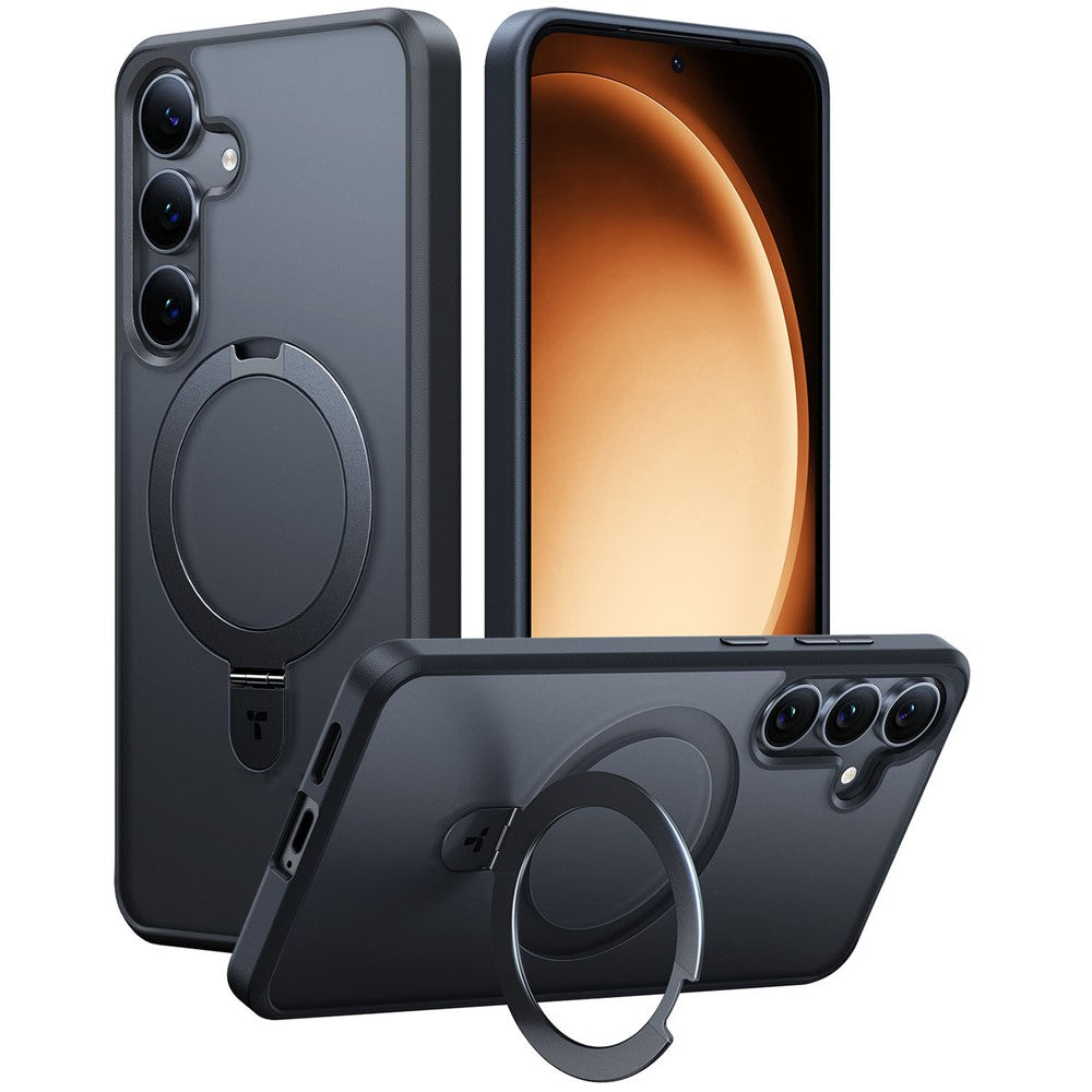 TORRAS Ostand Q1 Guardian Series for Samsung Galaxy S25 Case Kickstand Phone Cover | Compatible with MagSafe