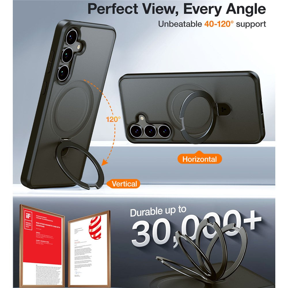 TORRAS Ostand Q1 Guardian Series for Samsung Galaxy S25 Case Kickstand Phone Cover | Compatible with MagSafe - Image 2