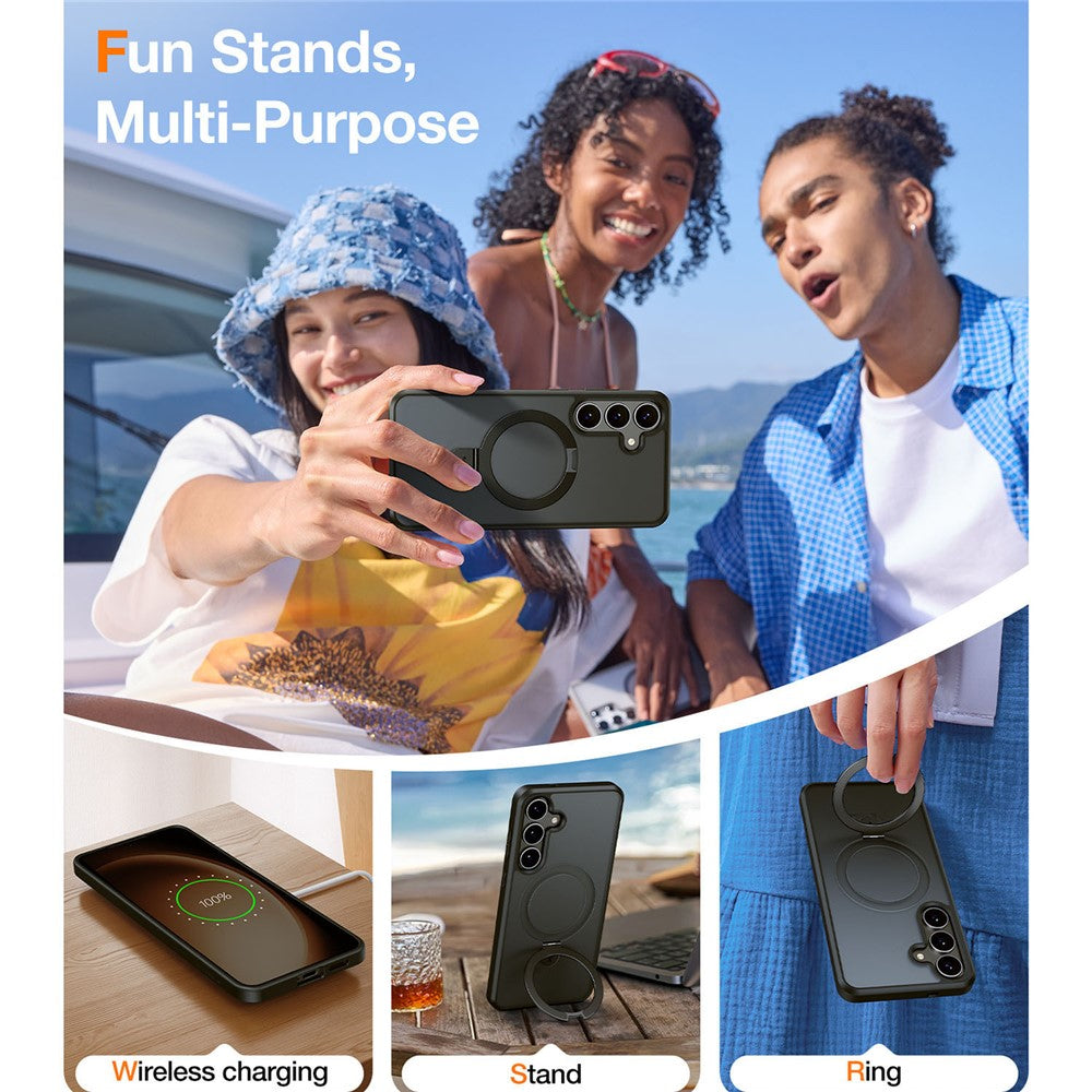 TORRAS Ostand Q1 Guardian Series for Samsung Galaxy S25 Case Kickstand Phone Cover | Compatible with MagSafe - Image 6