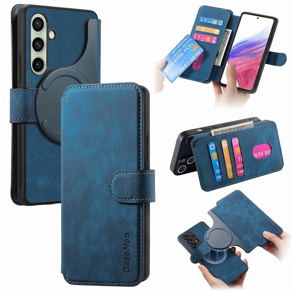 CASENEO MW-03 For Samsung Galaxy S24 FE Magnetic Case with Detachable Wallet Leather Phone Cover - Image 16