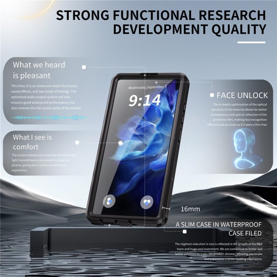 6601135173A-11 REDPEPPER For Samsung Galaxy S25 Ultra IP68 Waterproof Magnetic Case Clear Phone Cover