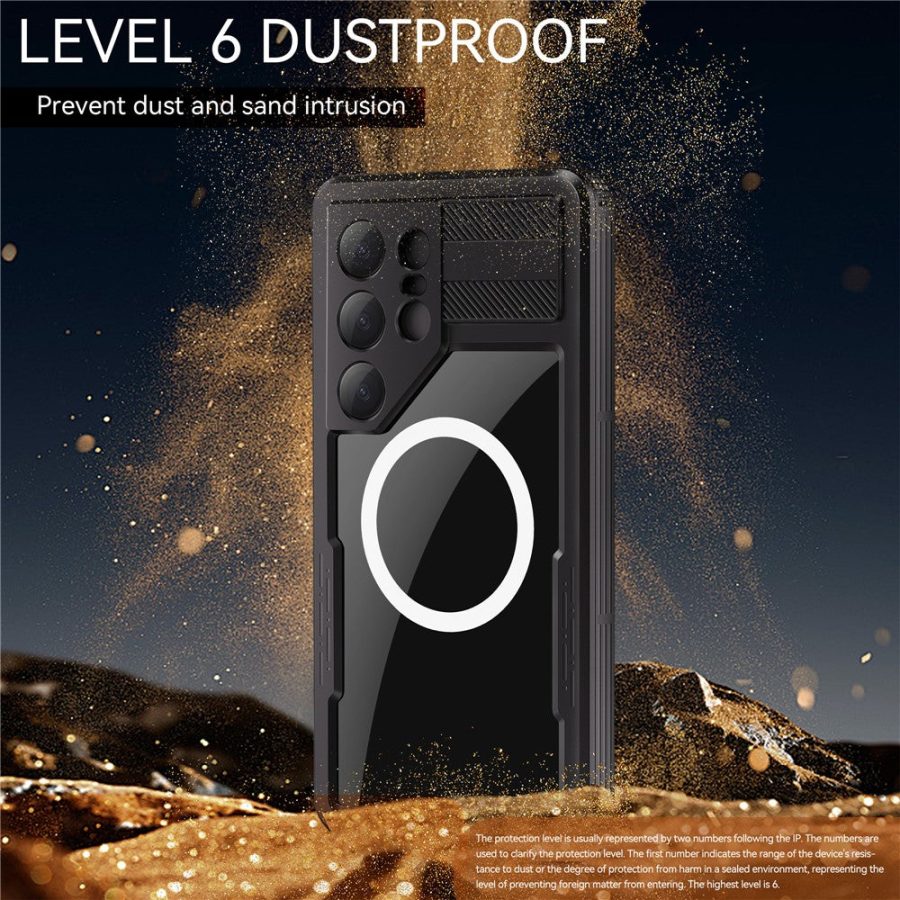 6601135173A-5 REDPEPPER For Samsung Galaxy S25 Ultra IP68 Waterproof Magnetic Case Clear Phone Cover