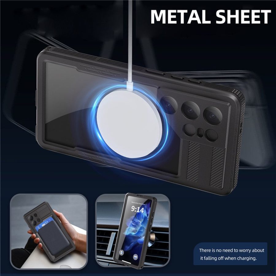 6601135173A-9 REDPEPPER For Samsung Galaxy S25 Ultra IP68 Waterproof Magnetic Case Clear Phone Cover