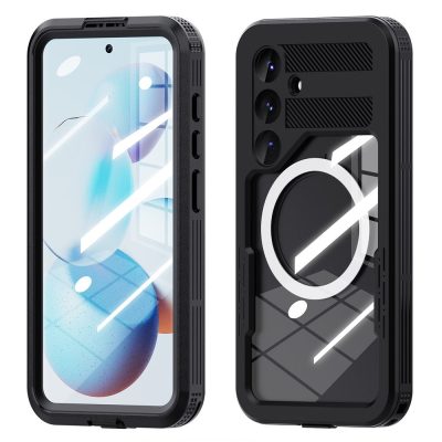 6601135174A-1 REDPEPPER For Samsung Galaxy S25 IP68 Waterproof Magnetic Case Clear Phone Cover